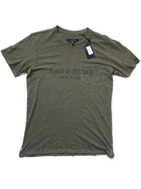Rag & Bone Men's Upside Down Pocket Tee in Army